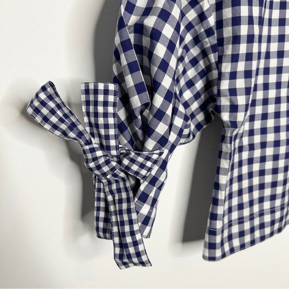 ROSETTA GETTY Gingham Blouse Womens Size 2 Picnic French Girl Cottage Retro Chic - Picture 3 of 12